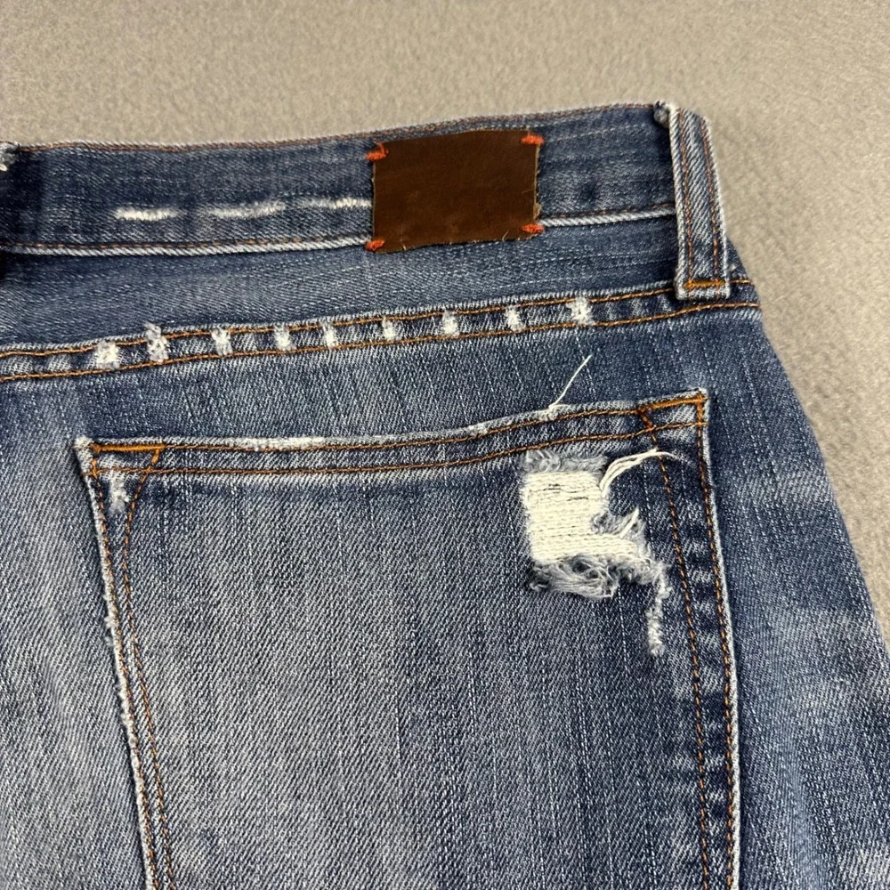 Banana Republic Distressed Skinny Jeans Mens 28 Medium Wash Blue Denim Frayed
